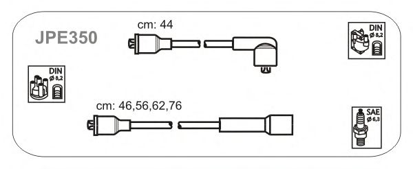 Комплект проводов зажигания JPE350