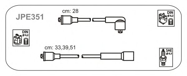 Juego de cables de encendido JPE351