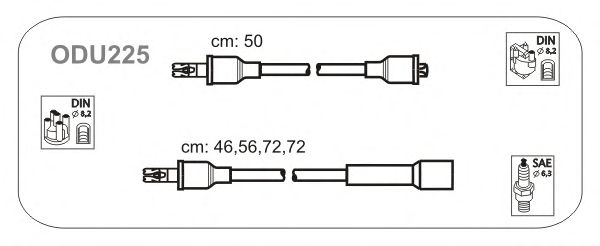 Комплект проводов зажигания ODU225