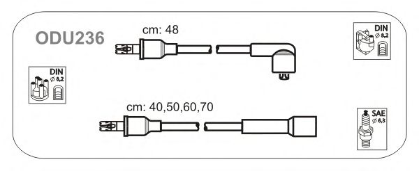 Комплект проводов зажигания ODU236