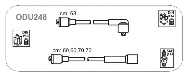 Комплект проводов зажигания ODU248