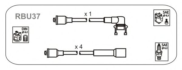 Комплект проводов зажигания RBU37