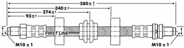 Tubo flexible de frenos FBH6597