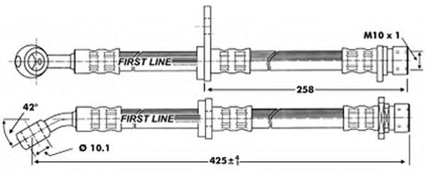Tubo flexible de frenos FBH6744
