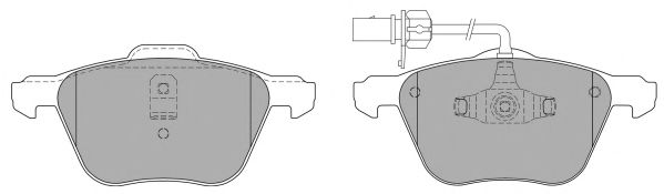 Комплект тормозных колодок, дисковый тормоз FBP-1257