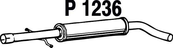 Средний глушитель выхлопных газов P1236