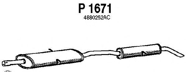 Глушитель выхлопных газов конечный P1671
