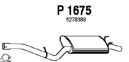 Глушитель выхлопных газов конечный P1675