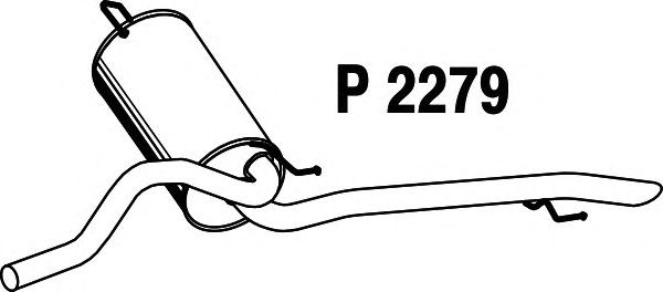 Глушитель выхлопных газов конечный P2279