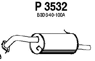 Глушитель выхлопных газов конечный P3532