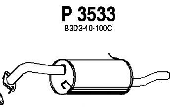Глушитель выхлопных газов конечный P3533