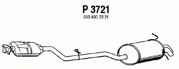 Глушитель выхлопных газов конечный P3721