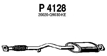 Средний глушитель выхлопных газов P4128
