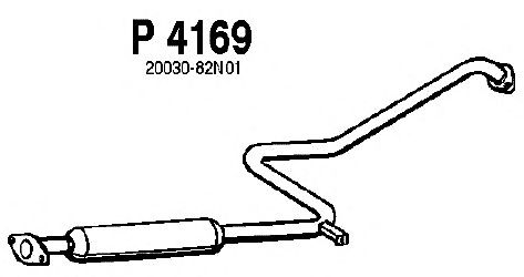 Средний глушитель выхлопных газов P4169