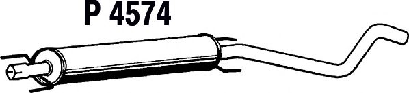 Средний глушитель выхлопных газов P4574