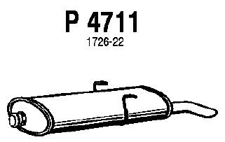 Silencieux arrière P4711