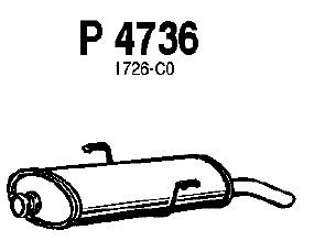 Глушитель выхлопных газов конечный P4736