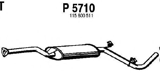 Средний глушитель выхлопных газов P5710