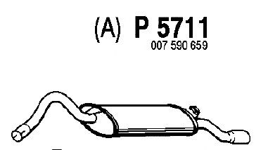 Глушитель выхлопных газов конечный P5711
