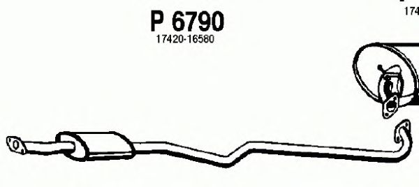 Средний глушитель выхлопных газов P6790