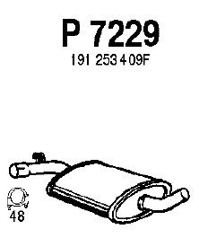 Средний глушитель выхлопных газов P7229
