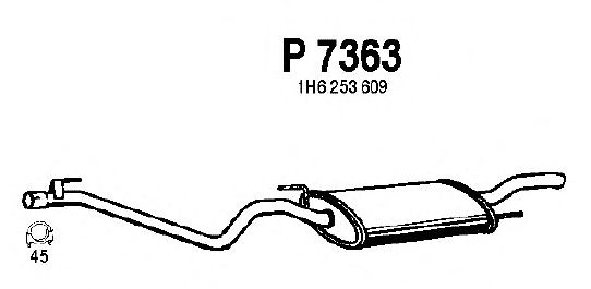 Глушитель выхлопных газов конечный P7363