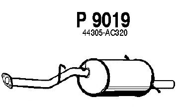 Silencieux arrière P9019