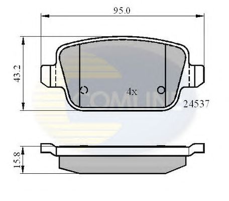 Комплект тормозных колодок, дисковый тормоз CBP01610