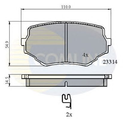 Комплект тормозных колодок, дисковый тормоз CBP3475
