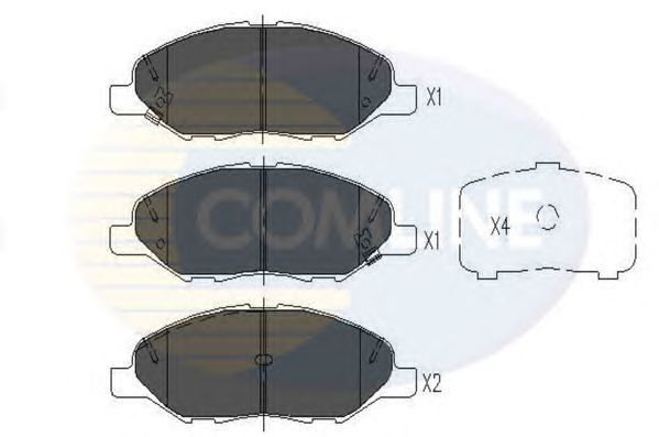 Kit de plaquettes de frein, frein à disque CBP36044