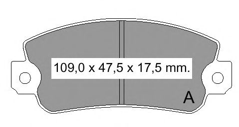 Комплект тормозных колодок, дисковый тормоз 832500