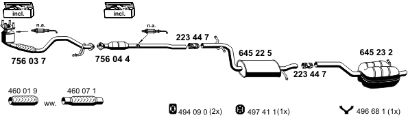 Avgassystem 190052