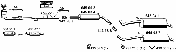 Avgassystem 190061