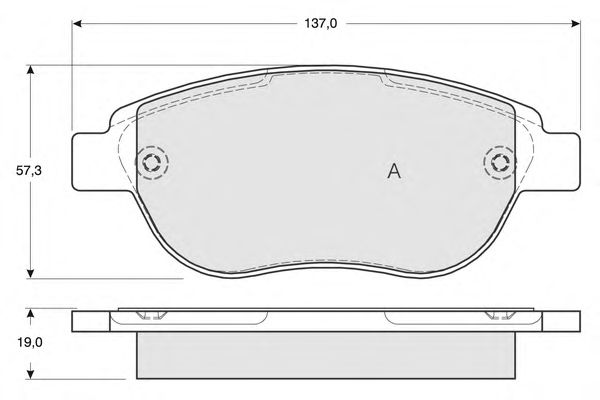 Комплект тормозных колодок, дисковый тормоз PF1342