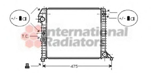 Radiator, engine cooling 59002056