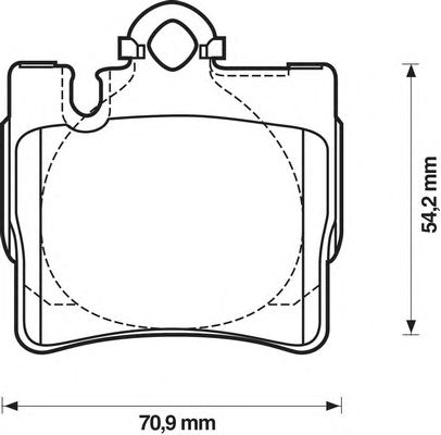 Kit de plaquettes de frein, frein à disque 571962J-AS