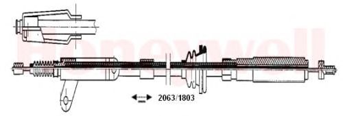 Трос, стояночная тормозная система 432700B