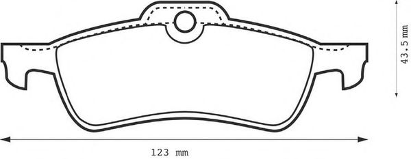 Комплект тормозных колодок, дисковый тормоз 573056B