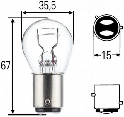Bulb, brake-/taillight; Bulb, rear fog light; Bulb, tail light; Bulb; Bulb, rear fog light; Bulb, tail light; Bulb, fog-/taillight 8GD 004 772-121