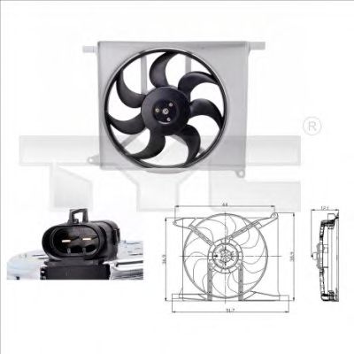 Fan, radiator 825-0003