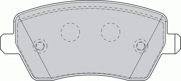Комплект тормозных колодок, дисковый тормоз FDB1617