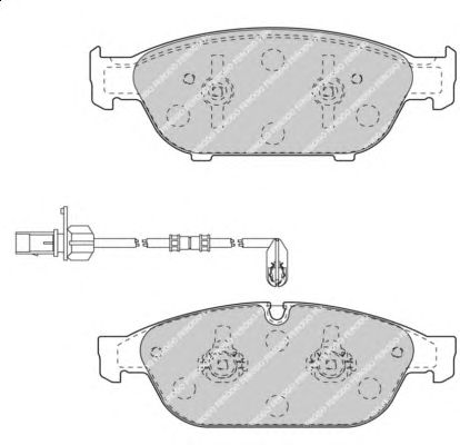 Kit de plaquettes de frein, frein à disque FDB4397