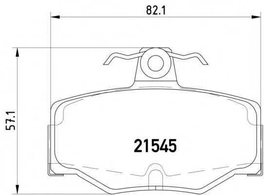 Комплект тормозных колодок, дисковый тормоз MDB1489