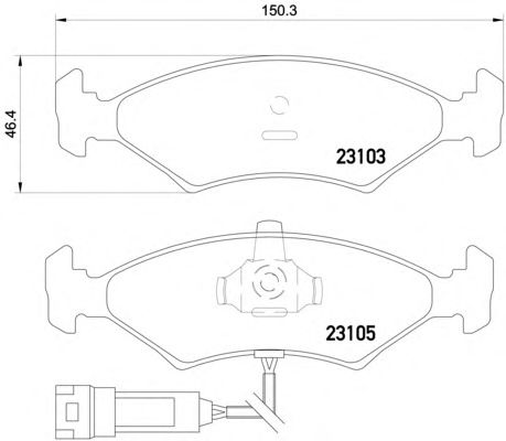 Комплект тормозных колодок, дисковый тормоз MDB2110