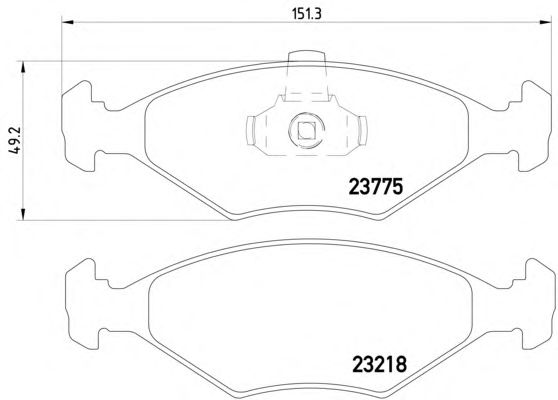Комплект тормозных колодок, дисковый тормоз MDB2616