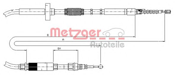 Cable, parking brake 10.7531