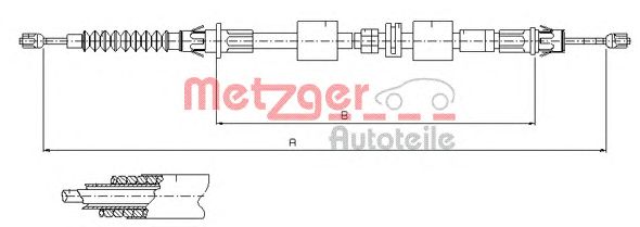 Cable, parking brake 11.5508