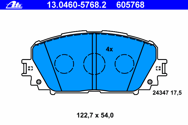 Комплект тормозных колодок, дисковый тормоз 13.0460-5768.2