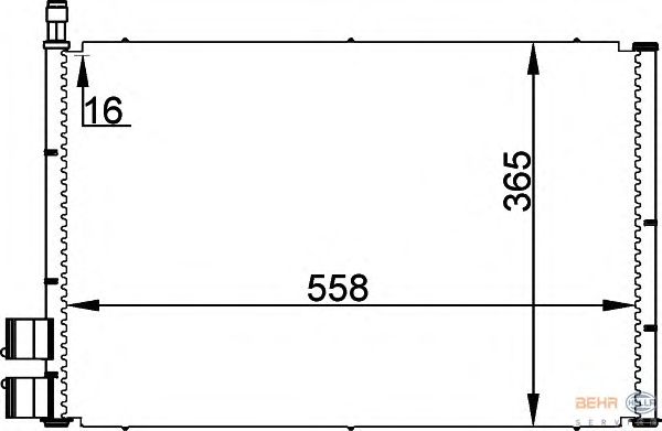 Kondensator, klimaanlegg 8FC 351 300-351