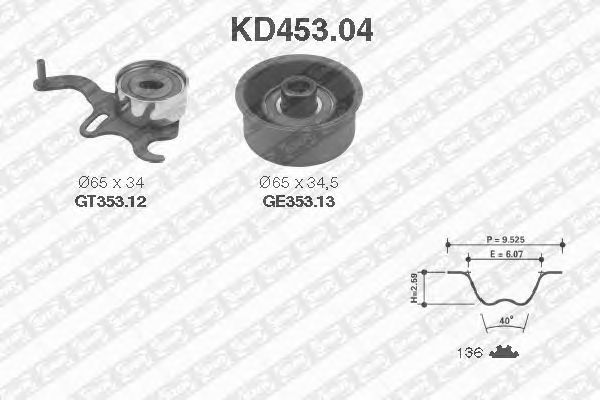 Timing Belt Kit KD453.04